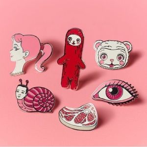 *FLASH SALE* SEALED Mattel + Mark Ryden 6 Piece Barbie Enamel Pins